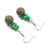Natural Lava Rock Dangle Earrings EJEW-E260-B14-2