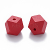 Painted Natural Wood Beads WOOD-Q040-020B-A07-2