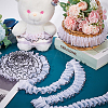8 Yards Polyester Pleated Lace Trim OCOR-WH0080-87A-5