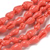 Spray Painted Natural Spiral Shell Beads Strands BSHE-G039-08F-1