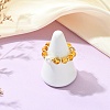 Adjustable Natural Amber Finger Rings RJEW-JR01089-2