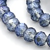 Full Rainbow Plated Faceted Rondelle Glass Beads Strands GLAA-A024F-FR03-1