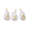 ABS Plastic Imitation Pearl Pendants PALLOY-JF02600-01-1