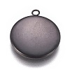 304 Stainless Steel Pendant Cabochon Settings STAS-G127-13-16mm-B-2
