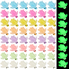 80Pcs 8 Colors Luminous Plastic Sea Turtle Figurine Decoration FIND-GF0007-46-1