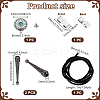 2Pcs Alloy Cord End DIY-NB0014-11-2
