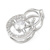 Brass Micro Pave Cubic Zirconia Pendants KK-D357-17A-P-2