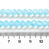 Baking Paint Transparent Glass Beads Strands DGLA-A034-J6MM-D08-4