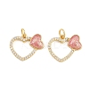 Brass Micro Pave Cubic Zirconia Pendants KK-B150-03G-03-1