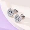 Tarnish Resistant 304 Stainless Steel Stud Earrings X-EJEW-F227-17P-4