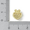 Rack Plating Brass Micro Pave Clear Cubic Zirconia Beads KK-A220-09G-3
