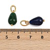 12Pcs 12 Colors Natural Rose Quartz & Green Aventurine & Topaz Jade & Strawberry Quartz & Amazonite & Jade Teardrop Pendants STAS-G359-04G-3