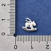 925 Sterling Silver Rocking Horse Charms STER-A048-04S-3