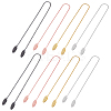 8Pcs 4 Styles Oval Alloy Curb Chain Napkin Clip AJEW-FG0005-38-1