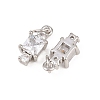 Brass Pave Cubic Zirconia Pendants KK-Z146-02P-01-2