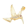 Rack Plating Brass Micro Pave Cubic Zirconia Pendants KK-E072-23G-2