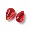 Transparent Glass Charms GLAA-H016-11K-2