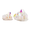 Electroplated Natural Druzy Quartz Crystal Cluster Ornaments RABO-PW0001-179A-1