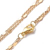 Brass Link Chain Double Layer Necklaces NJEW-JN03993-4