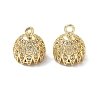 Brass Micro Pave Cubic Zirconia Charns KK-Z143-03G-02-1