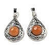 Natural Red Aventurine Pendants G-Q158-05P-26-1