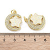 Brass Micro Pave Clear Cubic Zirconia Pendants KK-L213-046G-3