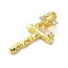 Rack Plating Brass Micro Pave Cubic Zirconia European Dangle Charms KK-L210-015G-T-2