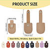 10Pcs 10 Colors Arch Shaped Imitation Leather Nail Clipper Cases DIY-CL0002-28A-2