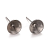 304 Stainless Steel Post Stud Earring Settings X1-STAS-L238-082F-P-1