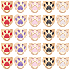 50Pcs 5 Colors Alloy Enamel Beads FIND-SC0022-64-1