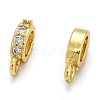 Brass Micro Pave Cubic Zirconia Tube Bails X-ZIRC-H119-11G-2