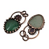 Natural Green Aventurine & Natural Amethyst Pendants G-Z101-06R-04-2