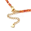 Natural Carnelian Beaded Necklaces for Women NJEW-JN03789-02-5