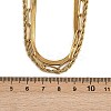 304 Stainless Steel Rope Chain 3 Layer Necklaces for Women NJEW-A057-02B-G-3