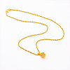 Hollow Round Ball Brass Pendant Necklaces for Women FS-WG3DF9E-01-3