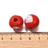 Valentine's Day Element Printed Wood Beads WOOD-R002-01-18-3