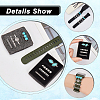  8Pcs Synthetic Turquoise Horse Eye Watch Band Charms FIND-NB0003-22-4