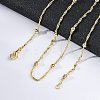 Brass Satellite Chains Necklace for Women NJEW-P265-35G-2