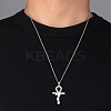Brass Micro Pave Cleal Cubic Zirconia Pendant Necklaces NJEW-M211-03D-P-3