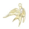 Alloy Pendants with Rhinestone PALLOY-R151-55G-1