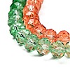 Transparent Painted Glass Beads Strands X1-DGLA-A034-T8mm-A04-4