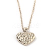 Golden Plated Heart with Constellation/Zodiac Sign Alloy Enamel Pendant Necklaces NJEW-H214-A07-G-2