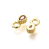Brass Micro Pave Cubic Zirconia Charms KK-G519-01A-G-2