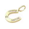 304 Stainless Steel Micro Pave Cubic Zirconia Pendants STAS-D364-04G-2