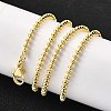 3MM Brass Rondelle Link Chain Necklaces NJEW-M108-12G-5