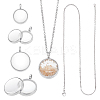 DIY Round Pendant Necklace Making Kits DIY-UN0007-66P-1