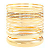 11Pcs Alloy Bangle Set for Women WG160B4-13-2