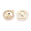 Rack Plating Alloy Rhinestone Pendants PALLOY-T091-22M-G-3