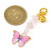 Alloy Enamel Butterfly Pendant Decoration HJEW-JM01555-4