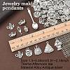 60Pcs 10 Styles Tibetan Style Alloy Pendants FIND-YW0006-49-1